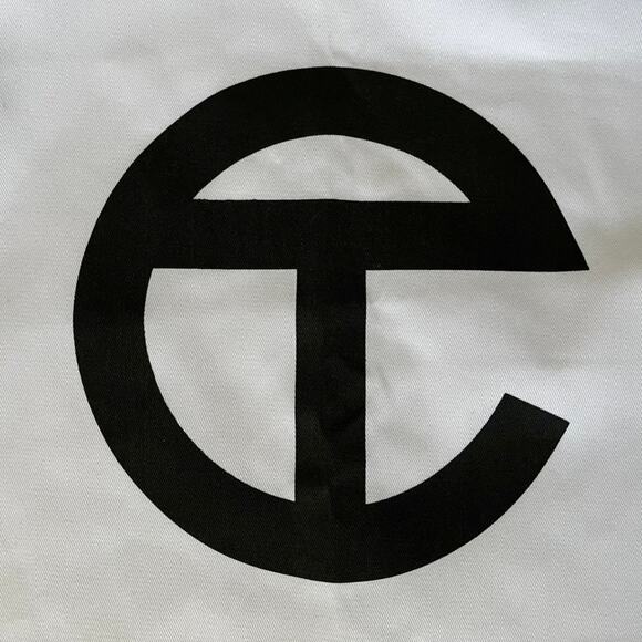 Telfar White Fabric Drawstring Dust Bag 18"x20" - Picture 4 of 4